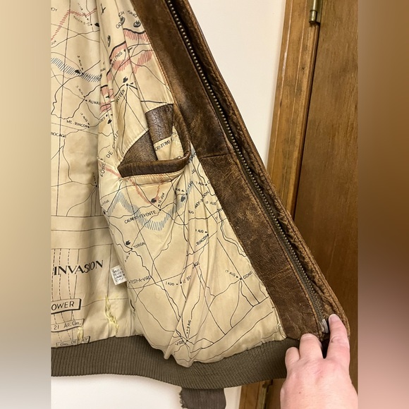 1987 Vintage Wilson’s Leather Bomber Jacket Size Small - Picture 7 of 11